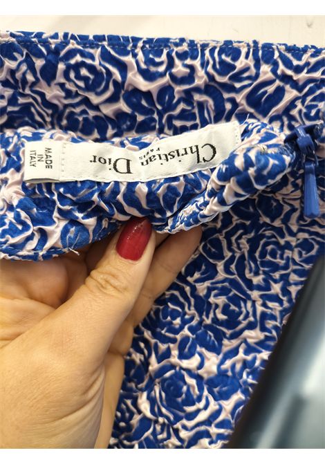 Christian Dior silk brocade blue pink skirt Christian Dior Pre-Owned | MORBIDA NERONERO