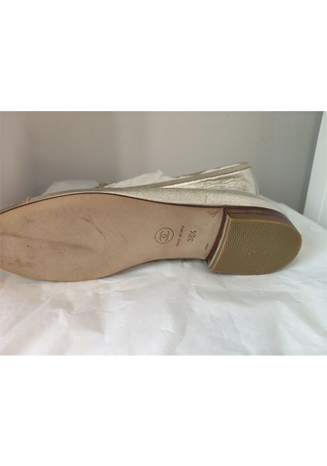 Chanel Gold tone leather Cc ballerina in italian size 38.5 Chanel Pre-Owned | BALLERINE GOLDGOLD
