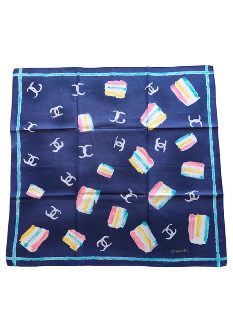 Chanel Cc Blue multicoloured scarf Chanel Pre-Owned | BLUEBLUE MULTI