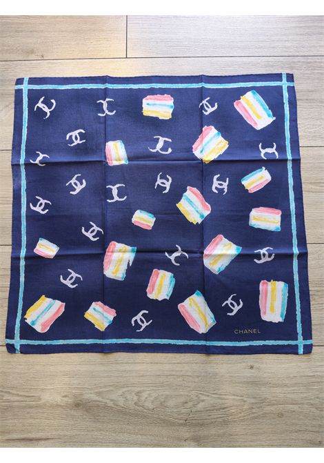 Chanel Cc Blue multicoloured scarf Chanel Pre-Owned | BLUEBLUE MULTI