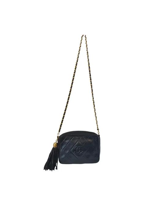 1989 Chanel black lamb leather 24kt gold plated hardware camera bag, shoulder bag Chanel Pre-Owned | CAMERA BAG NERA1989