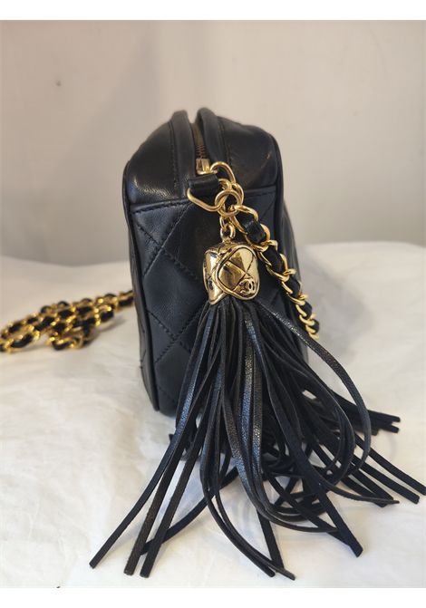 1989 Chanel black lamb leather 24kt gold plated hardware camera bag, shoulder bag Chanel Pre-Owned | CAMERA BAG NERA1989