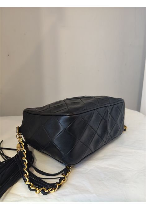 1989 Chanel black lamb leather 24kt gold plated hardware camera bag, shoulder bag Chanel Pre-Owned | CAMERA BAG NERA1989