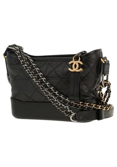 2016 Chanel Gabrielle large black leather shoulder bag Chanel Pre-Owned | GABRIELLE NERA2016/2017