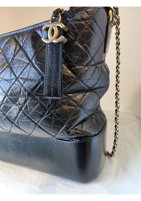 2016 Chanel Gabrielle large black leather shoulder bag Chanel Pre-Owned | GABRIELLE NERA2016/2017