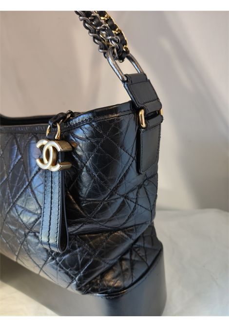 2016 Chanel Gabrielle large black leather shoulder bag Chanel Pre-Owned | GABRIELLE NERA2016/2017