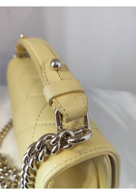 2016 Chanel light yellow leather silver tone hardware contemporary camera bag Chanel Pre-Owned | GIALLO CAMERA BAG16/17