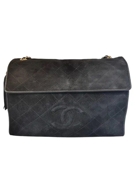 1989 Chanel Black suede shoulder bag Chanel Pre-Owned | NERO SCAMOSCIATANERO VINTAGE