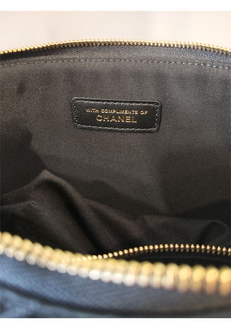 Chanel black satin Gold tone hardware clutch Chanel Pre-Owned | POCHETTE RASOPOCHETTE