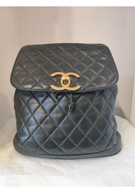 1994 Chanel forest green leather Duma backpack Chanel Pre-Owned | VERDE BORSCO 94PELLE