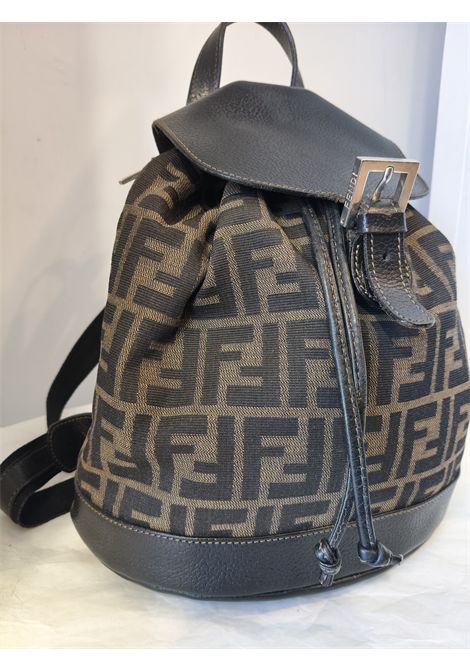 1990s Fendi monogram and leather backpack Fendi Pre-Owned | ZAINOMONOGRAM