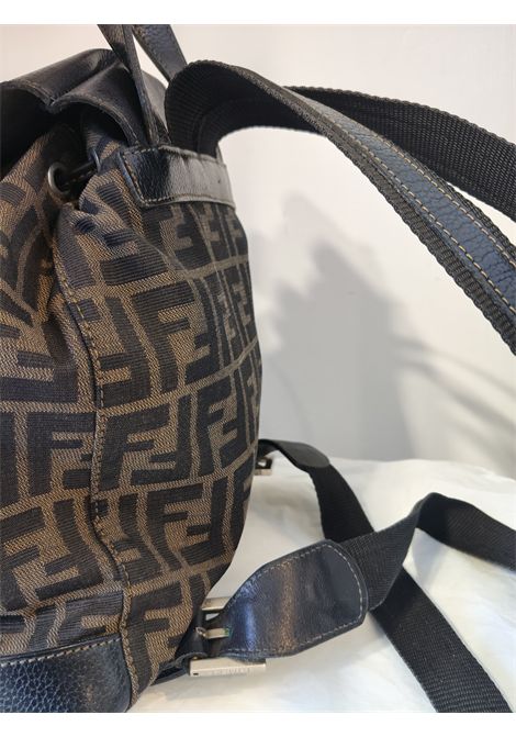1990s Fendi monogram and leather backpack Fendi Pre-Owned | ZAINOMONOGRAM