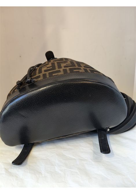 1990s Fendi monogram and leather backpack Fendi Pre-Owned | ZAINOMONOGRAM