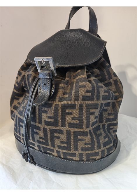 1990s Fendi monogram and leather backpack Fendi Pre-Owned | ZAINOMONOGRAM