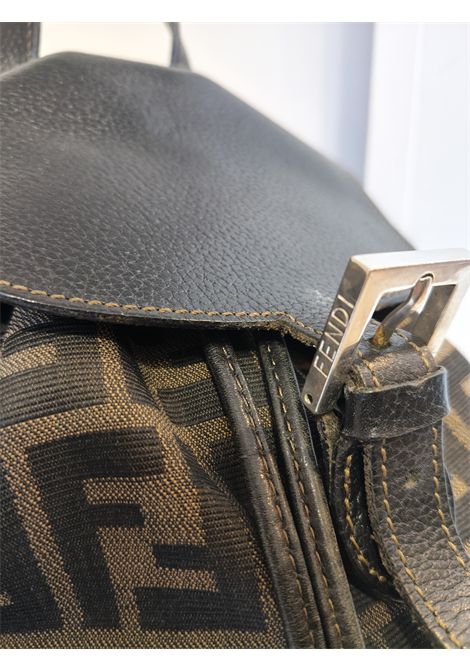 1990s Fendi monogram and leather backpack Fendi Pre-Owned | ZAINOMONOGRAM