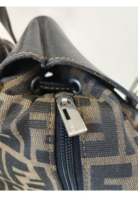 1990s Fendi monogram and leather backpack Fendi Pre-Owned | ZAINOMONOGRAM