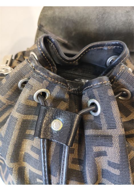 1990s Fendi monogram and leather backpack Fendi Pre-Owned | ZAINOMONOGRAM