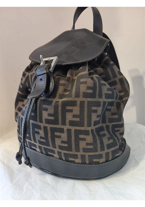 1990s Fendi monogram and leather backpack Fendi Pre-Owned | ZAINOMONOGRAM