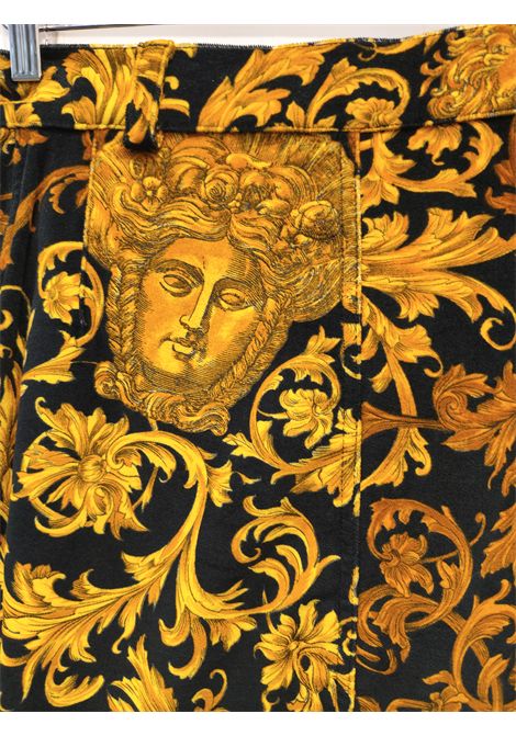 1990s Versace Jeans by Gianni Versace black and gold baroque pants size 32 denim Gianni Versace Pre-Owned | PANT BAROCCOBAR