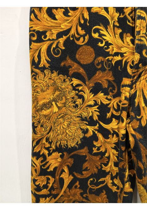 1990s Versace Jeans by Gianni Versace black and gold baroque pants size 32 denim Gianni Versace Pre-Owned | PANT BAROCCOBAR