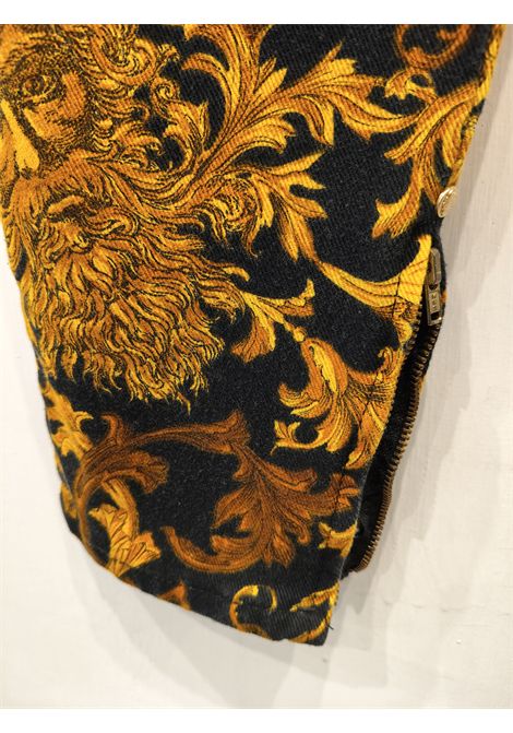 1990s Versace Jeans by Gianni Versace black and gold baroque pants size 32 denim Gianni Versace Pre-Owned | PANT BAROCCOBAR