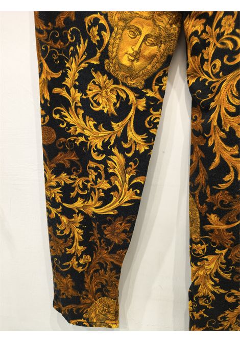 1990s Versace Jeans by Gianni Versace black and gold baroque pants size 32 denim Gianni Versace Pre-Owned | PANT BAROCCOBAR