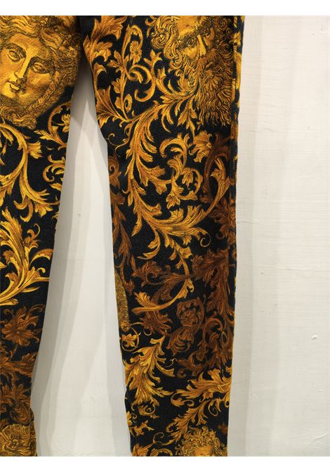 1990s Versace Jeans by Gianni Versace black and gold baroque pants size 32 denim Gianni Versace Pre-Owned | PANT BAROCCOBAR