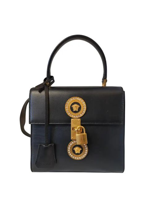 Gianni Versace black leather iconic medusa shoulder or handle bag Gianni Versace Pre-Owned | VINTAGE2 MEDUSE