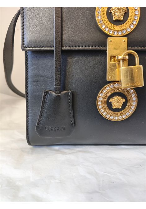 Gianni Versace black leather iconic medusa shoulder or handle bag Gianni Versace Pre-Owned | VINTAGE2 MEDUSE