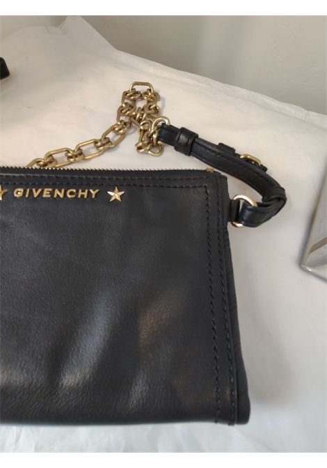 Givenchy black leather gold hardware wallet on chain shoulder bag Givenchy Pre-Owned | WOCNERO