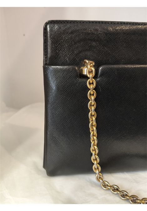 1980s Gucci black leather handle bag Gucci Pre-Owned | CUORE BLUNERO
