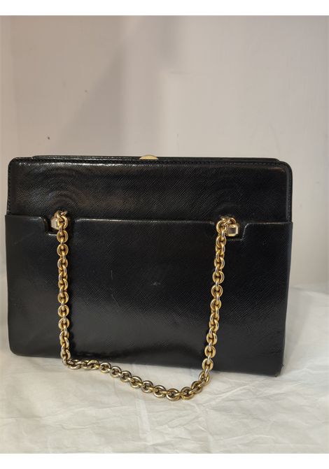 1980s Gucci black leather handle bag Gucci Pre-Owned | CUORE BLUNERO