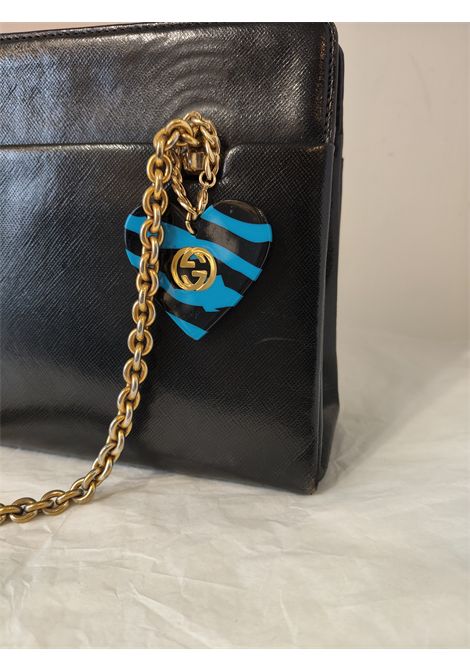 1980s Gucci black leather handle bag Gucci Pre-Owned | CUORE BLUNERO