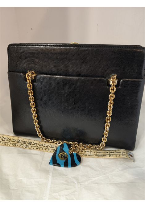 1980s Gucci black leather handle bag Gucci Pre-Owned | CUORE BLUNERO