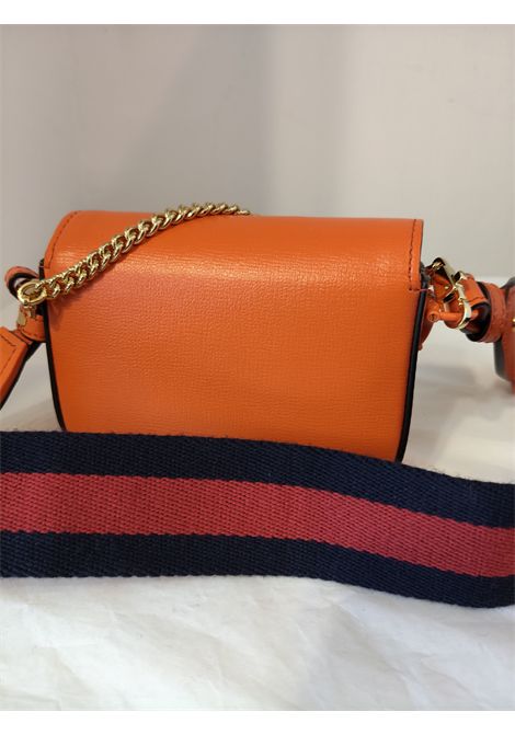2015 Gucci horsebit 1955 mini black lamb leather bag Gucci Pre-Owned | MINI HORSEBITARANCIO