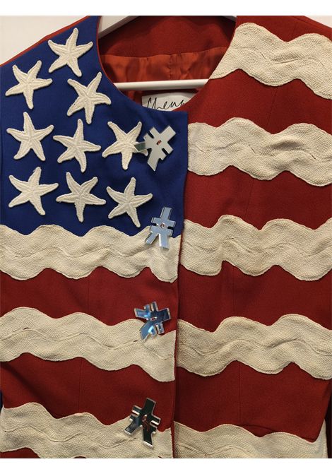 1990s Moschino Cheap and Chic Iconic U.S.A flag rayon jacket size 40 Moschino Pre-Owned | AMERICAN FLAGMULTI