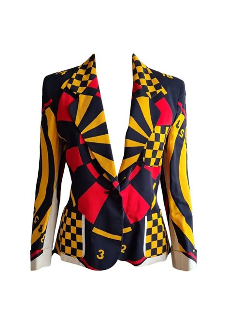 1990s Moschino Cheap & Chic dart board rayon blazer jacket size S Moschino Pre-Owned | FRECCETTELA TATA