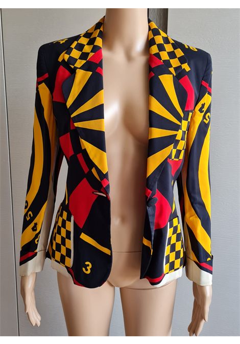1990s Moschino Cheap & Chic dart board rayon blazer jacket size S Moschino Pre-Owned | FRECCETTELA TATA
