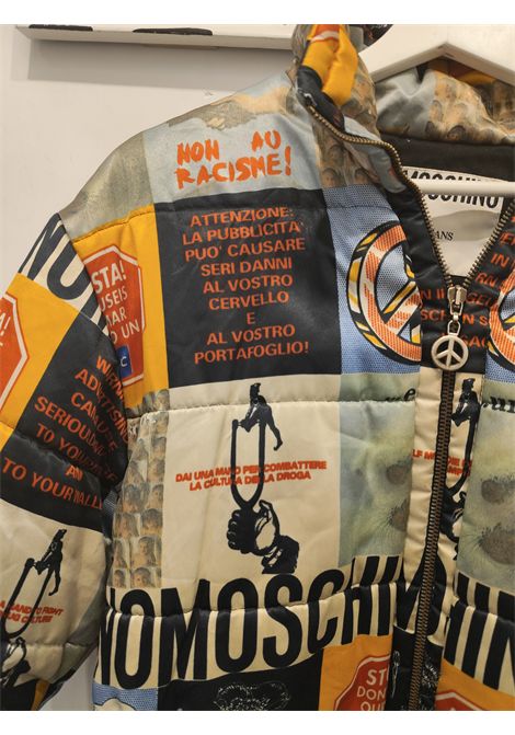 1990s Moschino jeans No to Racism Bomber Jacket size 42 Moschino Pre-Owned | NO TO RACISM BOMBERMULTI