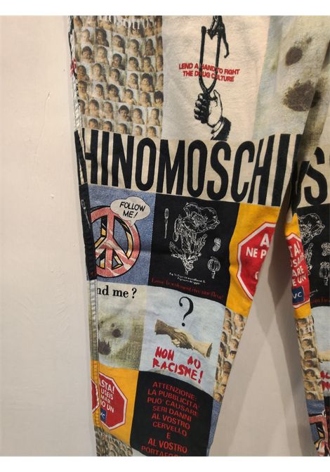 1990s Moschino No to Racism collection cotton pants size 40 Moschino Pre-Owned | NO TO RACISMMULTI