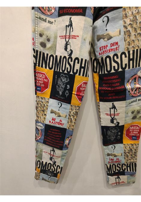 1990s Moschino No to Racism collection cotton pants size 40 Moschino Pre-Owned | NO TO RACISMMULTI
