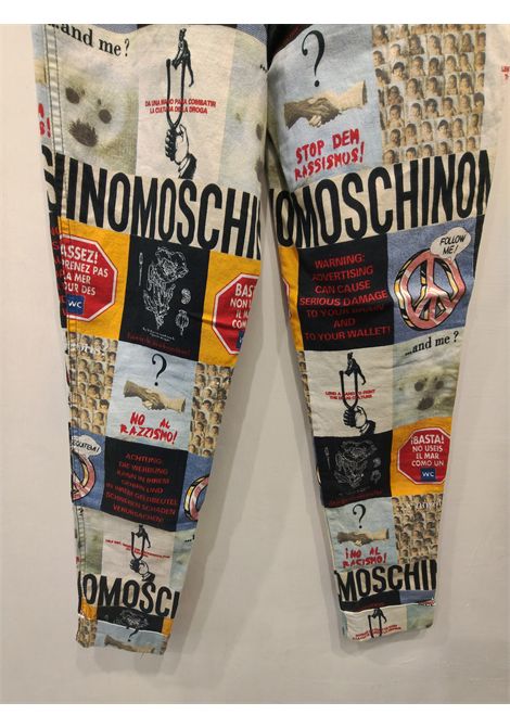 1990s Moschino No to Racism collection cotton pants size 40 Moschino Pre-Owned | NO TO RACISMMULTI