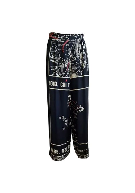 1990s Moschino Cheap & Chic rebus rayon pants size 44 Moschino Pre-Owned | PANTALONE MULTIREBUS
