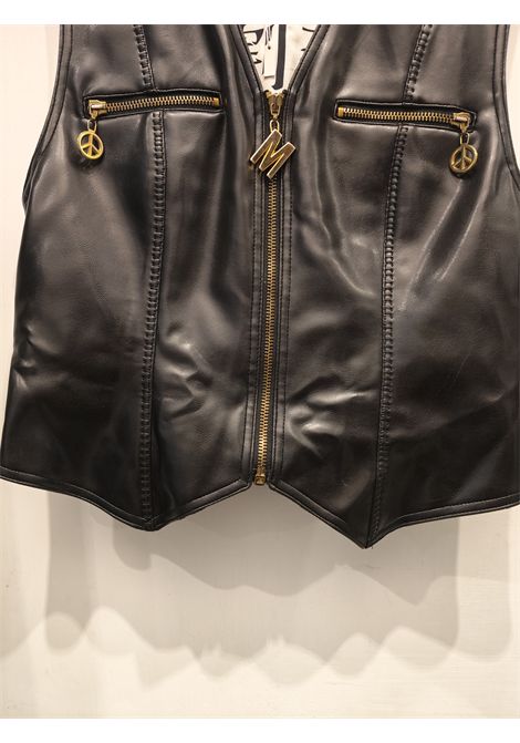 1990s Moschino black eco leather gold tone hardware Sales, sold out vest Moschino Pre-Owned | PELLENERO SOLD OUT