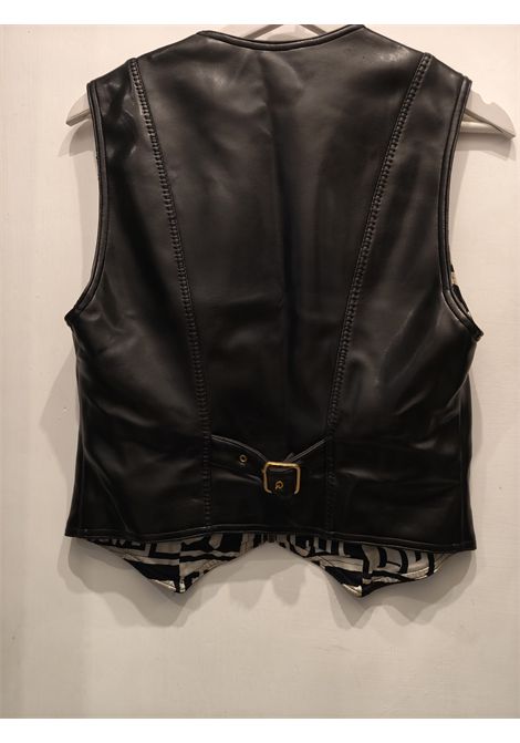 1990s Moschino black eco leather gold tone hardware Sales, sold out vest Moschino Pre-Owned | PELLENERO SOLD OUT