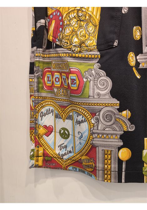 1990s Moschino Casinò slot collection multicoloured cotton skirt Moschino Pre-Owned | SLOT MACHINEBIANCO NERO