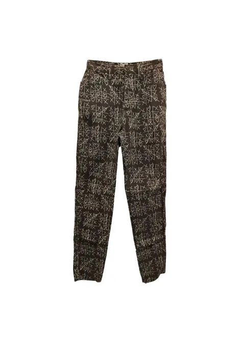 1990s Moschino Jeans brown and white tetris pants size 28 denim Moschino Pre-Owned | TETRISMARRONE