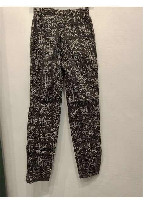 1990s Moschino Jeans brown and white tetris pants size 28 denim Moschino Pre-Owned | TETRISMARRONE
