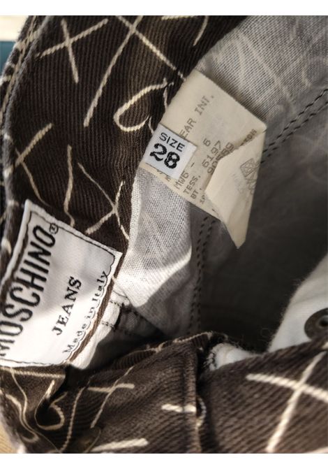 1990s Moschino Jeans brown and white tetris pants size 28 denim Moschino Pre-Owned | TETRISMARRONE