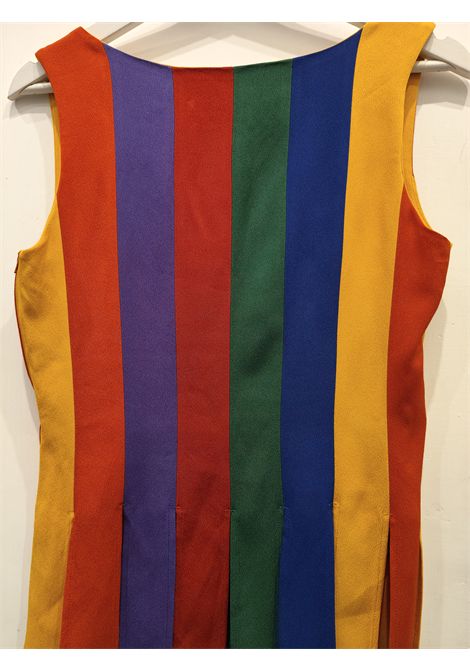 1990s Moschino vintage Cheap and Chic Carwash Rainbow Fringe Tank Top size S Moschino Pre-Owned | TOP FRANGE LA TATALA TATA